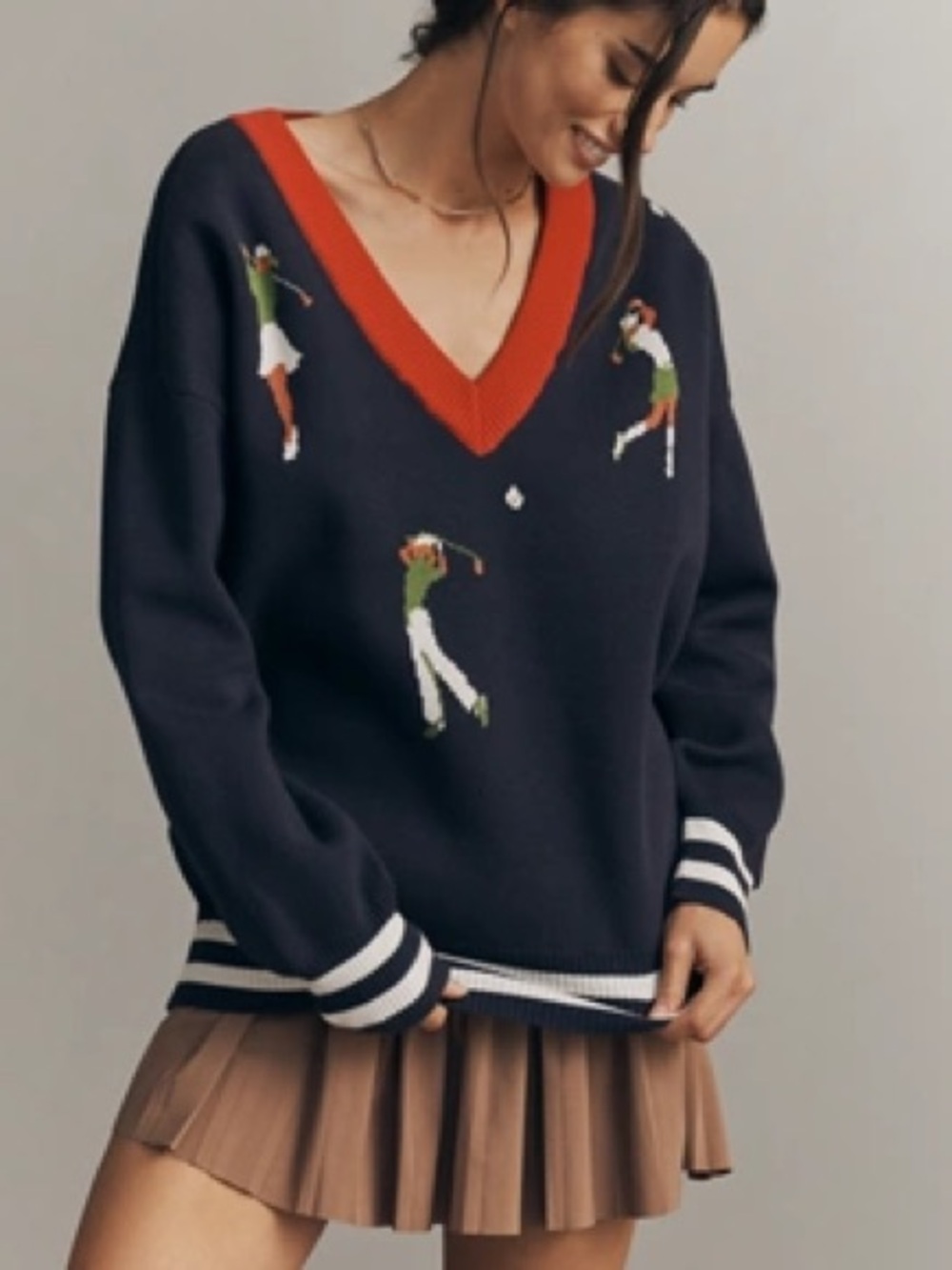 ( New) - Golf V Neck Sweater